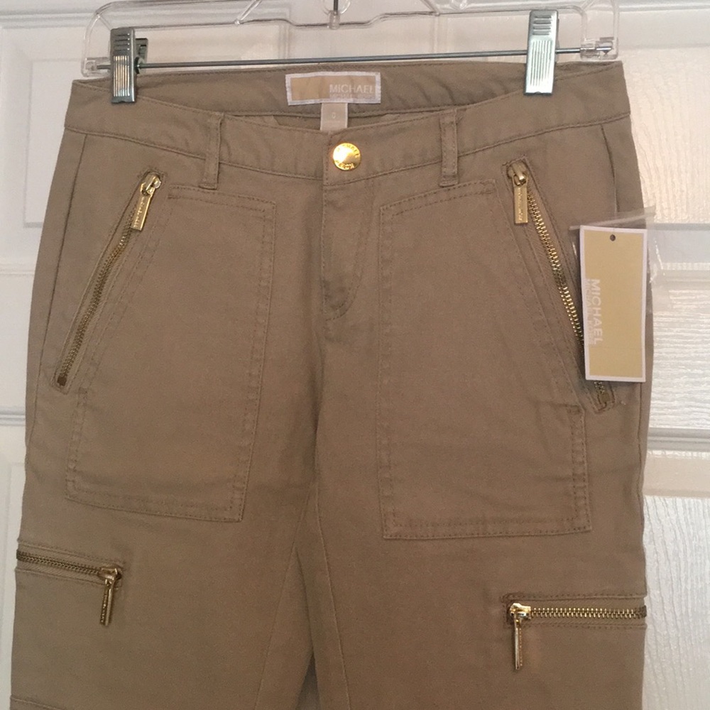 Michael Kors Khaki Pants with Zippers